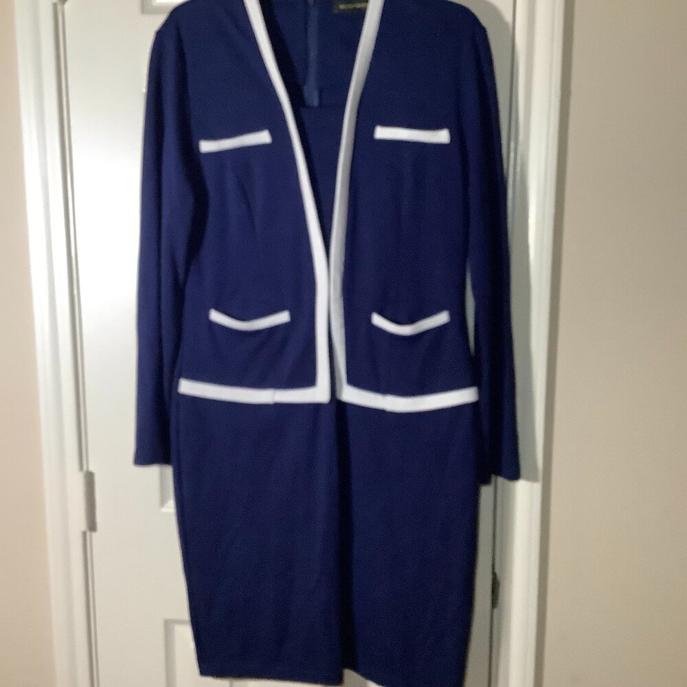 MUSHARE Women's Colorblock Business Dress